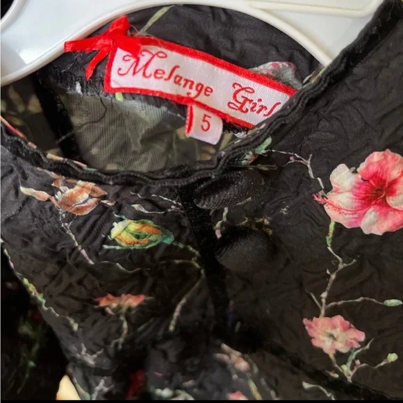 Melange Girl Flower Dress 5 7 Matching Sister - Picture 4 of 4